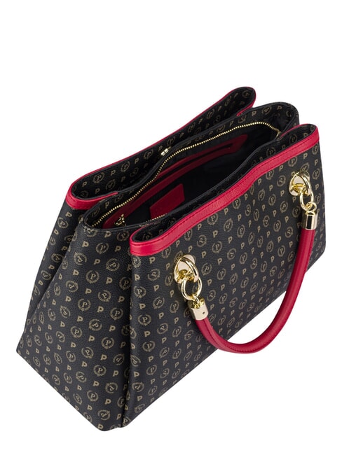 HERITAGE  Sac &agrave; main avec bandouli&egrave;re laque noire - Sacs pour Femme