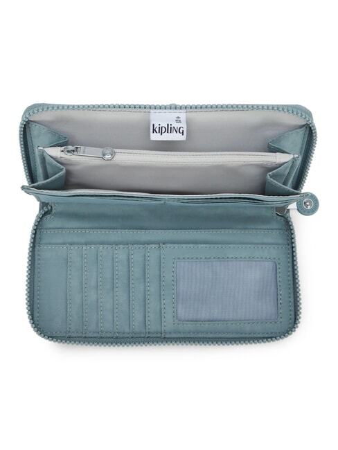 MONEY WORLD Portefeuille Zip Around gris d&eacute;tendu - Portefeuilles Femme