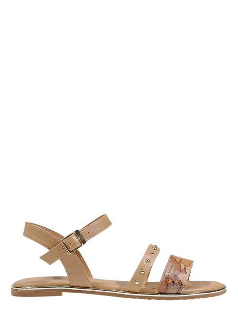 GEO Sandales beige/camel g&eacute;om&eacute;trique - Chaussures Femme