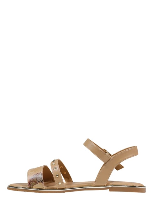 GEO Sandales beige/camel g&eacute;om&eacute;trique - Chaussures Femme