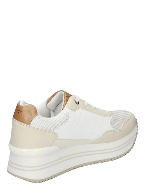 GEO Baskets beige/blanc cass&eacute;/beige g&eacute;om&eacute;trique - Chaussures Femme