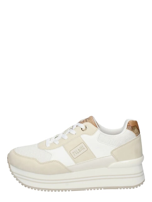 GEO Baskets beige/blanc cass&eacute;/beige g&eacute;om&eacute;trique - Chaussures Femme