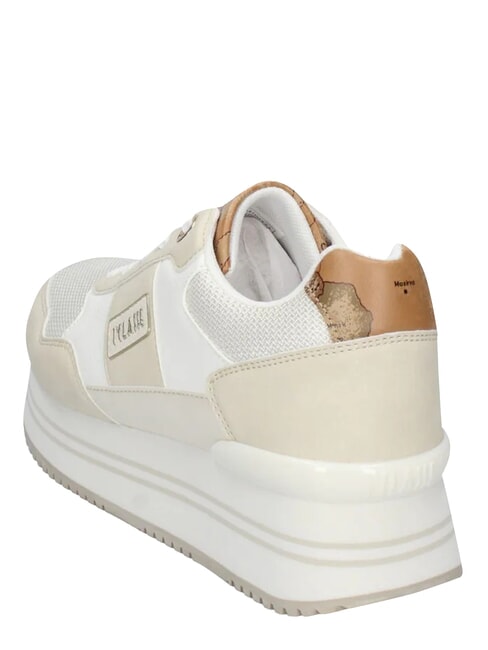 GEO Baskets beige/blanc cass&eacute;/beige g&eacute;om&eacute;trique - Chaussures Femme