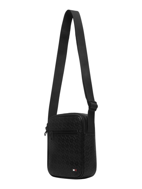 TH EMBOSSED FLAG petit sac &agrave; main le noir - Sacs en Bandouli&egrave;res pour Homme