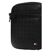 TOMMY HILFIGER TH EMBOSSED FLAG petit sac &agrave; main le noir - Sacs en Bandouli&egrave;res pour Homme - 5
