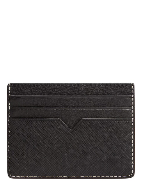 TH SAFFIANO Porte-cartes de cr&eacute;dit en cuir le noir - Portefeuilles Homme