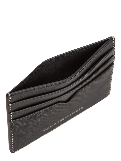 TH SAFFIANO Porte-cartes de cr&eacute;dit en cuir le noir - Portefeuilles Homme