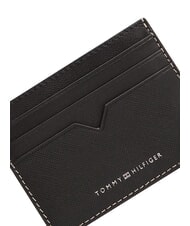 TOMMY HILFIGER TH SAFFIANO Porte-cartes de cr&eacute;dit en cuir le noir - Portefeuilles Homme - 5