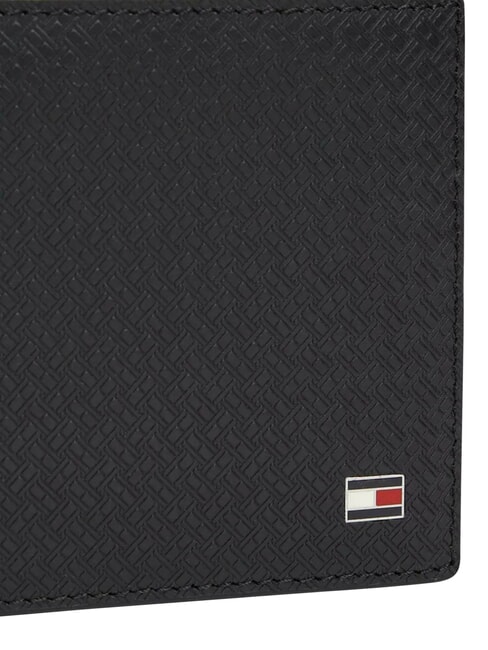 TH EMBOSSED Portefeuille avec porte-cartes, en cuir le noir - Portefeuilles Homme