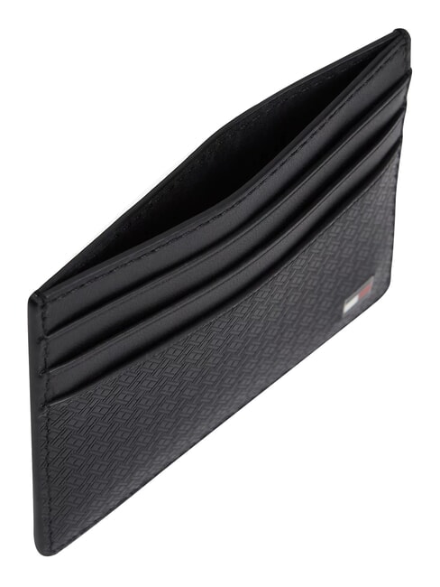 TH EMBOSSED Porte-cartes de cr&eacute;dit en cuir le noir - Portefeuilles Homme