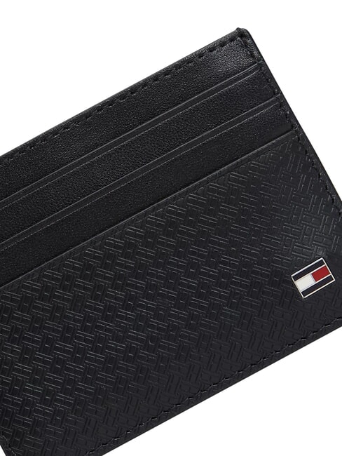 TH EMBOSSED Porte-cartes de cr&eacute;dit en cuir le noir - Portefeuilles Homme