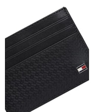 TOMMY HILFIGER TH EMBOSSED Porte-cartes de cr&eacute;dit en cuir le noir - Portefeuilles Homme - 4