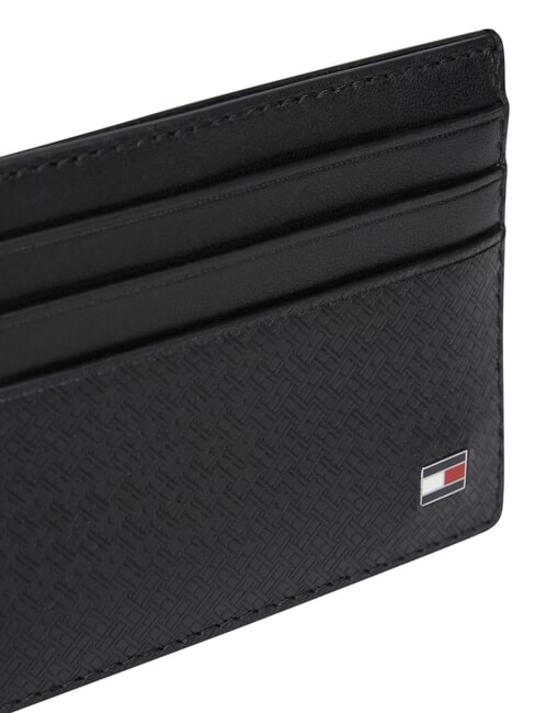 TH EMBOSSED Porte-cartes de cr&eacute;dit en cuir le noir - Portefeuilles Homme