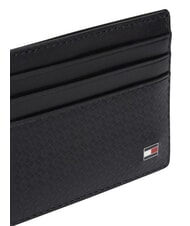 TOMMY HILFIGER TH EMBOSSED Porte-cartes de cr&eacute;dit en cuir le noir - Portefeuilles Homme - 5