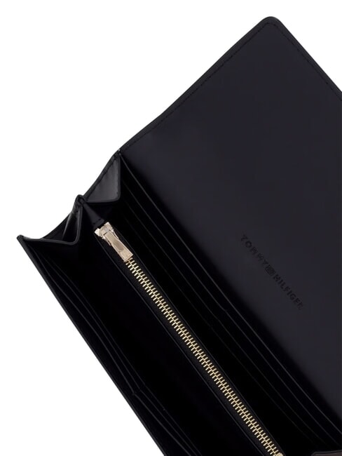 TH ICON Grand portefeuille &agrave; rabat le noir - Portefeuilles Femme