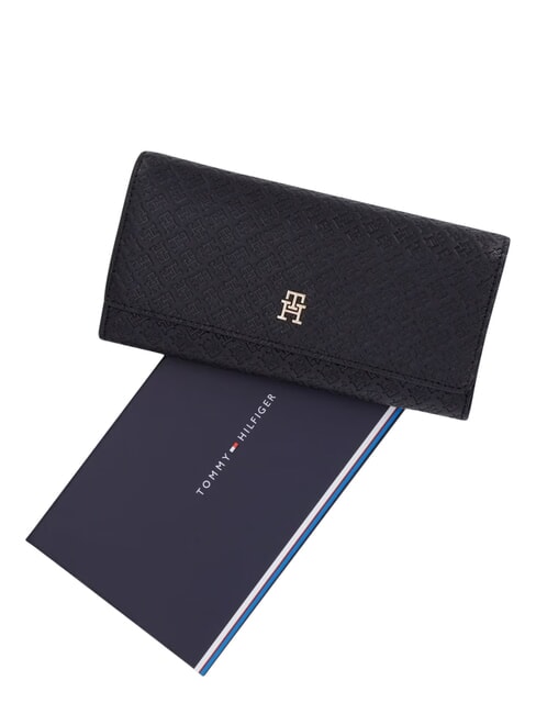 TH ICON Grand portefeuille &agrave; rabat le noir - Portefeuilles Femme