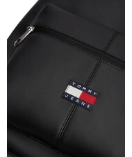 TOMMY HILFIGER TJ ESS DAILY PU Sac &agrave; dos avec poche avant le noir - Sacs &agrave; dos pour l'&Eacute;cole & les Loisirs - 5