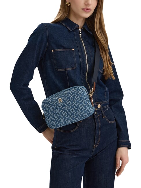 POPETTE Mini sac bandouli&egrave;re denim bleu - Sacs pour Femme