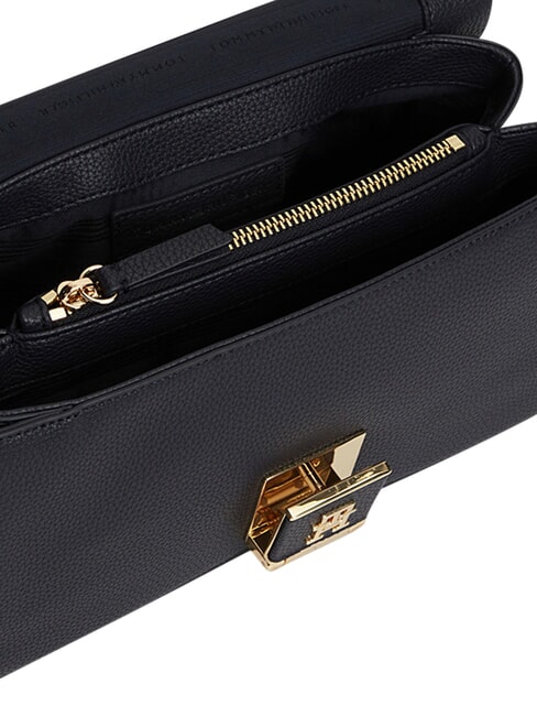 TH HER Sac &agrave; main avec bandouli&egrave;re bleu mono - Sacs pour Femme