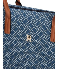 TOMMY HILFIGER POPETTE Sac cabas bandouli&egrave;re, XL denim bleu - Sacs pour Femme - 4