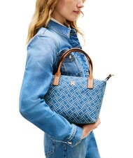 TOMMY HILFIGER POPETTE Sac &agrave; main avec bandouli&egrave;re denim bleu - Sacs pour Femme - 2