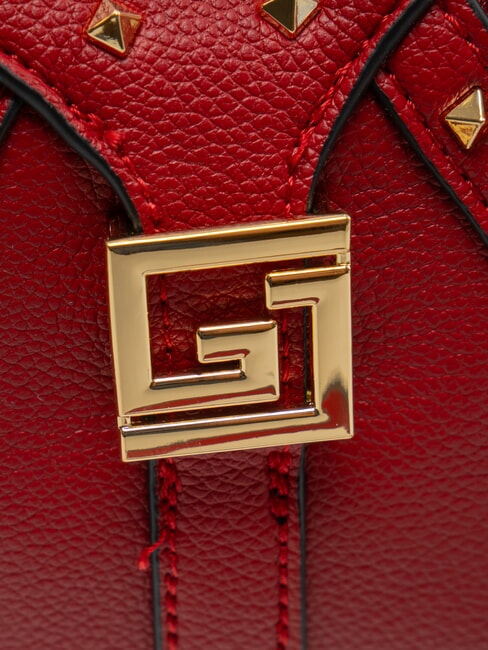 EMMA Sac &agrave; bandouli&egrave;re avec clous ROUGE - Sacs pour Femme