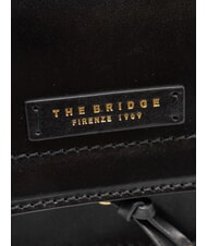 THE BRIDGE ELBA Sac en cuir avec rabat bandouli&egrave;re black Gold - Sacs pour Femme - 3