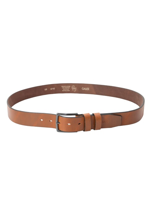 SANTA CROCE ceinture en cuir tabac - Ceintures