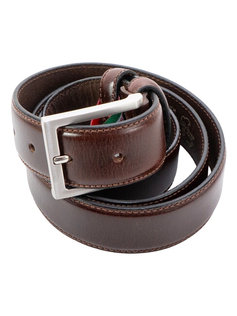 BRIDGE ceinture en cuir marron fonc&eacute; - Ceintures