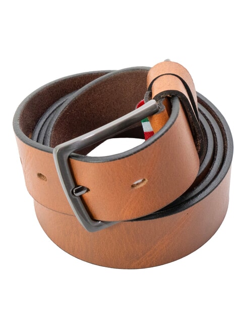 SANTA CROCE ceinture en cuir tabac - Ceintures