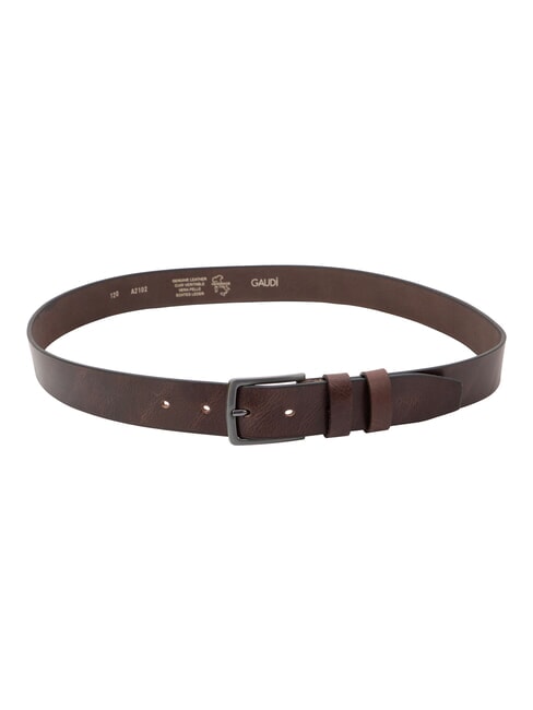 SANTA CROCE ceinture en cuir marron fonc&eacute; - Ceintures