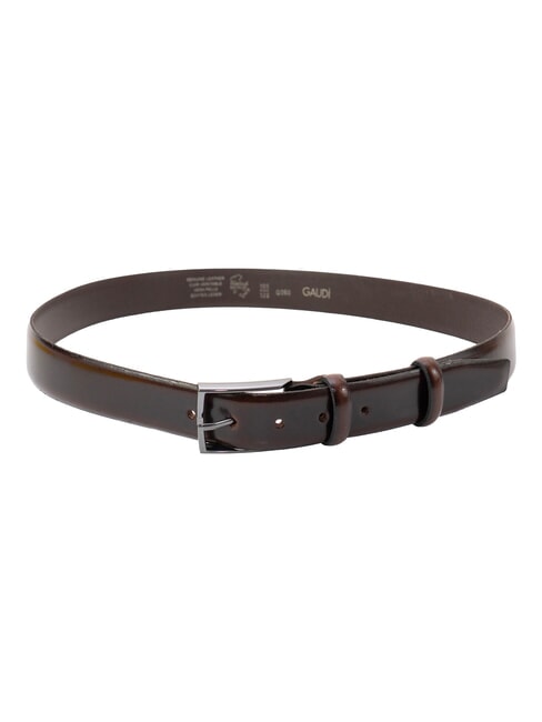 LUXURY ceinture en cuir marron fonc&eacute; - Ceintures