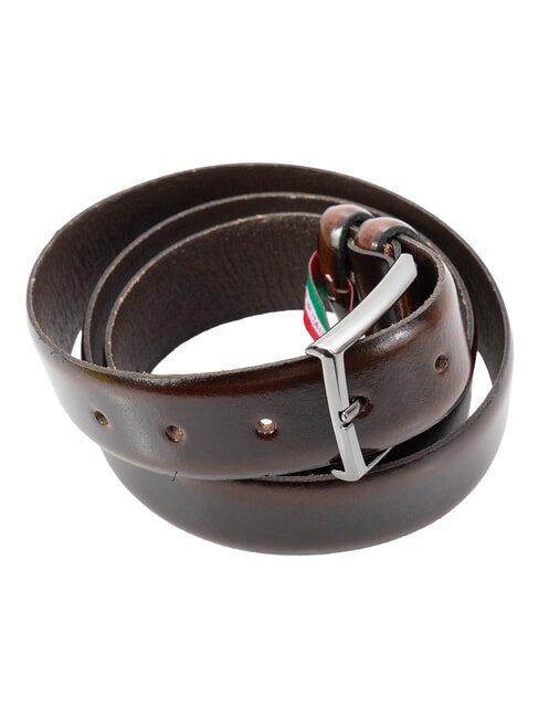LUXURY ceinture en cuir marron fonc&eacute; - Ceintures