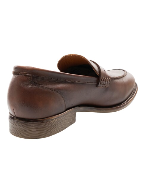 CARSON mocassins en cuir cognac ancien - Chaussures Homme