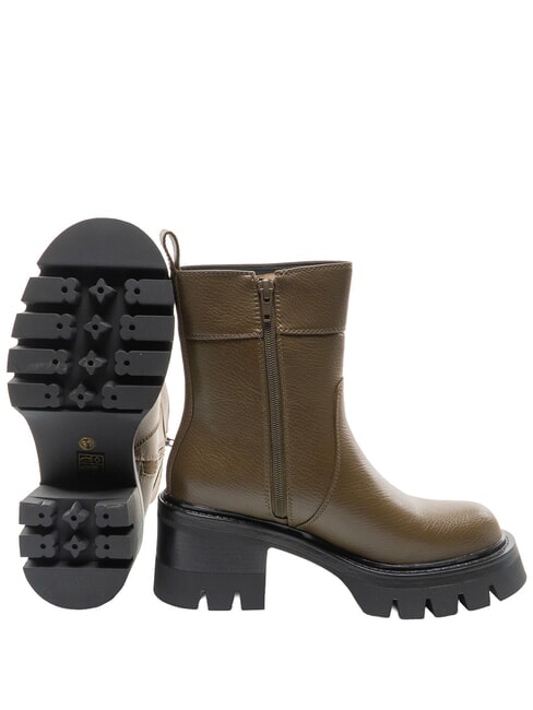 CONNIE DEER Bottines &agrave; talon de 7 cm MILITAIRE - Chaussures Femme