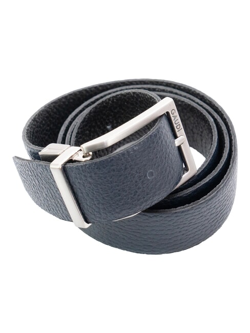 CERVO ceinture en cuir noir/bleu - Ceintures