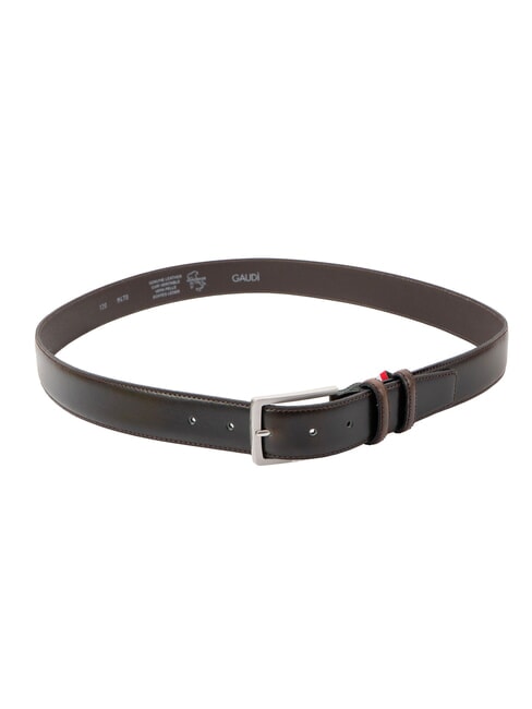 TEXAS Ceinture incurv&eacute;e, avec coutures marron fonc&eacute; - Ceintures