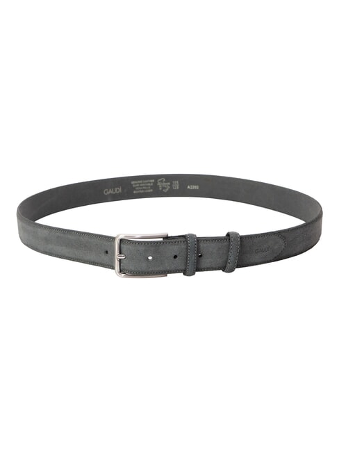 BASIC Ceinture en cuir, avec logo en relief gris - Ceintures