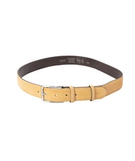 GAUD&Igrave; BASIC Ceinture en cuir, avec logo en relief BEIGE - Ceintures - 2