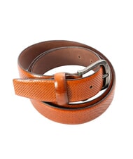 GAUD&Igrave; SANTA CROCE ceinture en cuir imprim&eacute; et arrondi tabac - Ceintures - 3