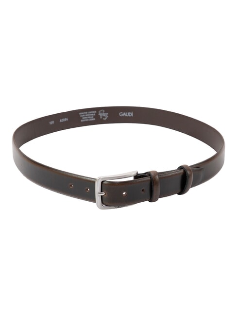 BRIDGE ceinture en cuir marron fonc&eacute; - Ceintures