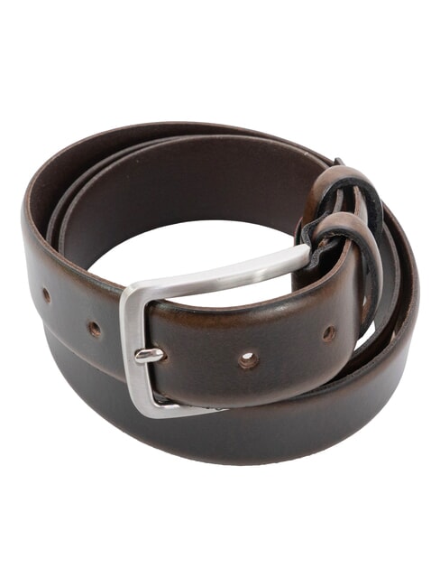 BRIDGE ceinture en cuir marron fonc&eacute; - Ceintures