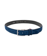 GAUD&Igrave; BASIC Ceinture en cuir, avec logo en relief bleu clair - Ceintures - 2