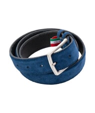 GAUD&Igrave; BASIC Ceinture en cuir, avec logo en relief bleu clair - Ceintures - 3