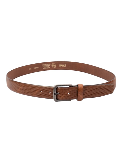SANTA CROCE ceinture en cuir tabac - Ceintures