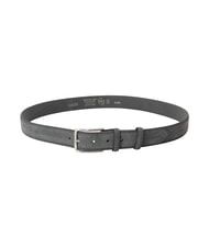GAUD&Igrave; BASIC Ceinture en cuir, avec logo en relief gris - Ceintures - 2