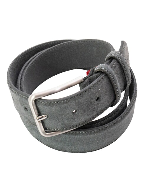 BASIC Ceinture en cuir, avec logo en relief gris - Ceintures