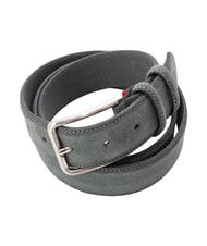 GAUD&Igrave; BASIC Ceinture en cuir, avec logo en relief gris - Ceintures - 3