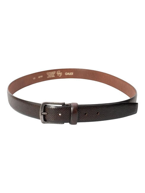 SANTA CROCE ceinture en cuir marron fonc&eacute; - Ceintures