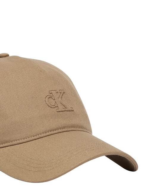 CKJ SMALL MONOGRAM Casquette &agrave; visi&egrave;re taupe du d&eacute;sert - Bonnets